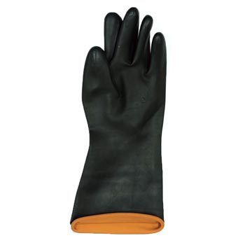  Chemical Gloves- Black/Orange